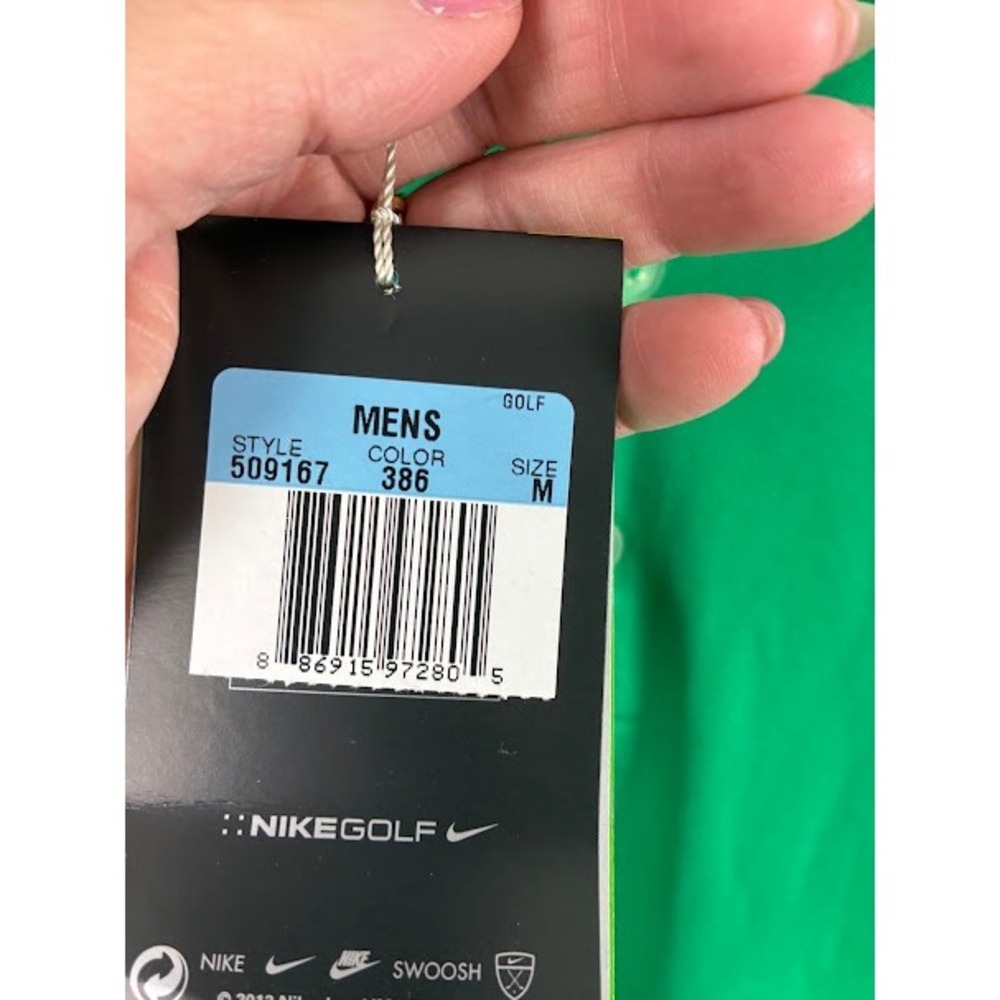 Nike Golf Mens Tour Performance Dri-FIT Polo Shirt Green 509167-386 Medium NWT - Picture 7 of 9